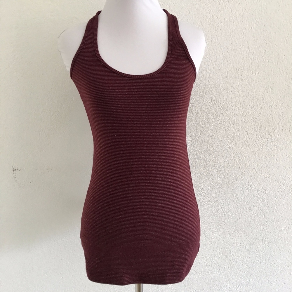 Lululemon Cool Racerback Burgundy Tank Top Size 4